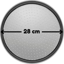Kitchen Design Lab Küçük Boy Delikli Pizza Tepsisi Lahmacun Pide Tepsisi 28 cm 2 Adet