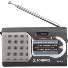 SONIVOX VS-R3 SİYAH RENK CEP TİPİ ANALOG FM RADYO