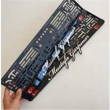 Farklı Hediyelik 2 Adet 3D Aynalı Lazer Kesim Plakalık Uyumlu