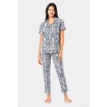 Erdem Gri Kadın Pijama Takımı 2023-26 Gri 325107