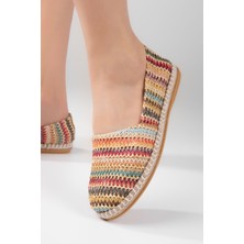 Aska Shoes Kadın Floter Deri/ Keten/hasır Malzeme Espadril