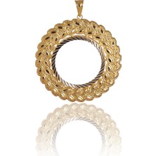 Çelikoğlu Kuyumculuk 14 Ayar Altın Çeyrek Cerceveli 1,48 gr Kolye Ucu