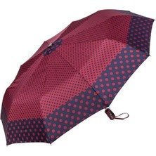 Baginn Snotline Kadın Şemsiye Mini Lacivert Puantiyeli Bordo 225L