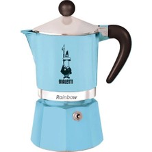 Tekno Trust Plastik Moka Pot Rainbow 3 Cup Açık Mavi