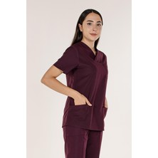 Mürdüm Doktor Hemşire Üst Kadın Cerrahi Forma