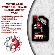 Motul 6100 Synergıe 10W40 4litre