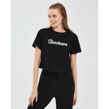 Skechers Graphic T-Shirt W Short Sleeve Kadın Siyah Tshirt S241212-001