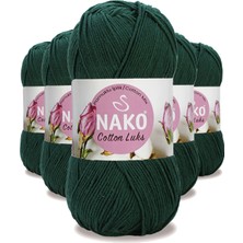 Nako 5 Adet Cotton Lüks Yelek Tunik Kazak Bluz Hırka Ipi Yünü Koyu Yeşil 97580