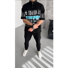 Erdemoğlu Yarım Fermuarlı Baskılıt-Shirt