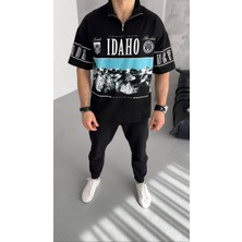 Erdemoğlu Yarım Fermuarlı Baskılıt-Shirt