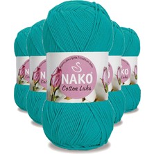 Nako 5 Adet Cotton Lüks Yelek Tunik Kazak Bluz Hırka Ipi Yünü Koyu Turkuaz 97581