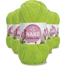 Nako 5 Adet Cotton Lüks Yelek Tunik Kazak Bluz Hırka Ipi Yünü Fıstık Yeşili 97567