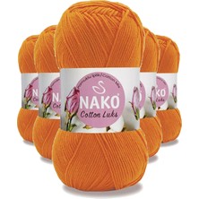 Nako 5 Adet Cotton Lüks Yelek Tunik Kazak Bluz Hırka Ipi Yünü Turuncu 97552