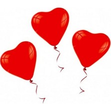 Limmy Balon Düz Kalp Şekilli 12 Inc Kırmızı  Pakette 16 Adet