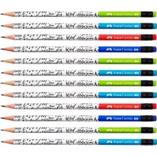 Faber-Castell Caligraphy Desenli Silgili Yuvarlak Hb Kurşun Kalem - 12 Adet