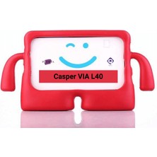 Fuchsia Casper Via L40-G 10.4 Inç Uyumlu Fuchsia Ibuy Standlı Eğlenceli Çocuk Ruhlu Tablet Kılıfı