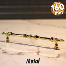 Şehzade Kulp Mobilya Mutfak Dolabı Çekmece Dolap Kulpları Kapak Kulpu Kulbu Gold 160 mm Metal