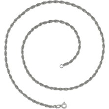 Takı Dükkanı Gümüş Halat Burgu Zincir Erkek Kolye 55CM 3mm 10GR msn01