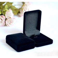 Takı Dükkanı Kadife Siyah Hediye Kolye Kutusu tkt06