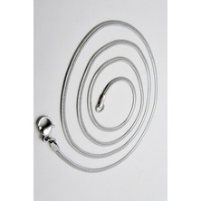 Yassı Model Snake Yılan Kolye Erkek Çelik Kolye Zincir eck03