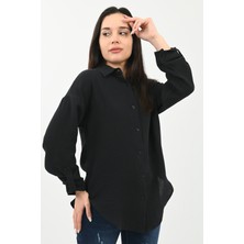 Koza Kadın Kol Katlama Detaylı Gömlek 1713-25