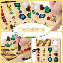 Szjiede Montessori Yürüyor Busy Board, 27 LED Işık 1 Yaşındakiler Için Montessori Oyuncakları (Yurt Dışından)