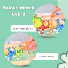 Szjiede Manyetik Renkli Labirent, Ahşap Mıknatıslı Bulmacalar Küçük Çocuklar Için Masa Oyunları, Montessori Eşleşen Oyuncaklar, Renk Sıralama, Ince Motor Becerileri Oyuncakları 3+ Yaşındak (Yurt Dışından)