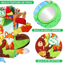 Szjiede Bebek Kitapları 0-3-6-12-18 Ay Bebekler Için Yumuşak Kumaş Kırışık Kitap - Duyusal Öğrenme Doku Kitabı Yenidoğan Erkek Kız Oyuncakları Noel Bebek Duş Hediyeleri (Jungly) (Yurt Dışından)