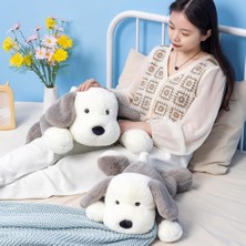 Szjiede Peluş Yavru Köpek Dolması Hayvan Köpek Çocuklar Peluş Oyuncak Yastık Sarılma Yastık Peluş Oyuncak (Gri, 50CM/19.6IN) (Yurt Dışından)