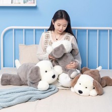 Szjiede Peluş Yavru Köpek Dolması Hayvan Köpek Çocuklar Peluş Oyuncak Yastık Sarılma Yastık Peluş Oyuncak (Gri, 50CM/19.6IN) (Yurt Dışından)