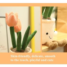 Szjiede Lale Peluş Oyuncak, 13,7" Çiçek Peluş, Çiçek Yastık, Sevimli Peluşlar, Sevimli Yastıklar, Bitki Peluş, Bitki Yastık, Doğa Odası Dekoru, Yaprak Yastık, Komik Doldurulmuş Hayvan, Etl (Yurt Dışından)