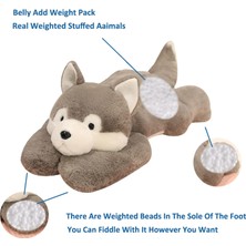 Szjiede Ağırlıklı Doldurulmuş Hayvanlar, 3,3 Lbs Ağırlıklı Husky Doldurulmuş Hayvan Peluş Oyuncak Sevimli Huskies Ağırlıklı Peluş Hayvanlar Erkekler Kızlar Için Yastık Hediyeleri Atın, 19, (Yurt Dışından)