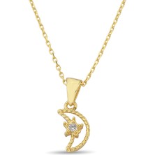 ÇGK KUYUMCULUK Yarım Ay Altın Kolye CGKKKLY045