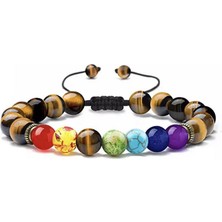 Tesbihname Makrome Örgülü Küre Kesim Kaplangözü Doğaltaş Çakra Kadın Bileklik