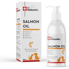 Drnatures Balık Yağı Salmon Oil 150 Ml(Kedi ve Köpekler Için Tüy Dökülmelerini Önleyici)