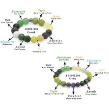 Tesbihname Küre Kesim Çoklu Doğaltaş Kombinli Çocuk-Genç Şifa 2'li Set Bileklik