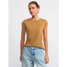 Dilvin 30699 Pamuklu T-Shirt-Açık Haki