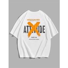 Black Sokak Erkek Beyaz Motıvated Bisiklet Yaka Tshirt