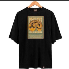 Black Sokak Blacksokak Erkek Siyah Party Festıvale Oversize Bisiklet Yaka Tshirt