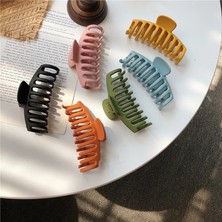 Qiuhong Shop E Gül Kırmızısı Aomu Tatlı Fırçalama Renk Akrilik Kavrama Klip Kadınlar Için Basit Oval Hollow Leopar Kavrama Saç Yengeç Makyaj Banyo Saç Aksesuarları (Yurt Dışından)