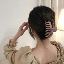 Qiuhong Shop E Gül Kırmızısı Aomu Tatlı Fırçalama Renk Akrilik Kavrama Klip Kadınlar Için Basit Oval Hollow Leopar Kavrama Saç Yengeç Makyaj Banyo Saç Aksesuarları (Yurt Dışından)
