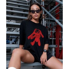 Black Sokak Blacksokak Erkek Siyah El Baskılı Bisiklet Yaka Tshirt
