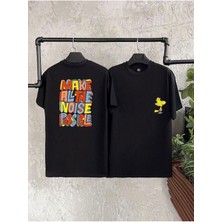 Black Sokak Erkek Siyah Make Baskılı Bisiklet Yaka Tshirt