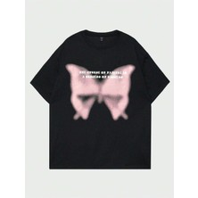 Black Sokak Blacksokak Erkek Siyah Guys Baskılı Oversize Bisiklet Yaka Tshirt