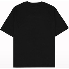 Black Sokak Unisex Hayalet Gangster Baskılı Oversize Bisiklet Yaka Tshirt
