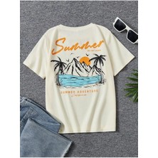 Black Sokak Blacksokak Kids Erkek Çocuk Bej Summer Baskılı Tişört