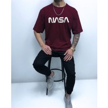 Black Sokak Erkek Bordo Nasa Tshirt