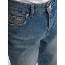 Dilvin 71350 Tint Yıkama Relax Denim Pantolon-Tint