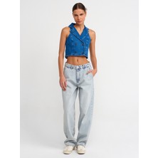 Dilvin 71431 Chino Cepli Geniş Pantolon-Tint