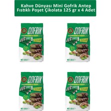 Kahve Dünyası Mini Gofrik Antep Fıstıklı Poşet Çikolata 125 gr x 4 Adet